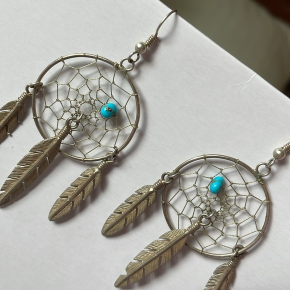 SALE! Boho dream catcher earrings - Picture 3 of 5